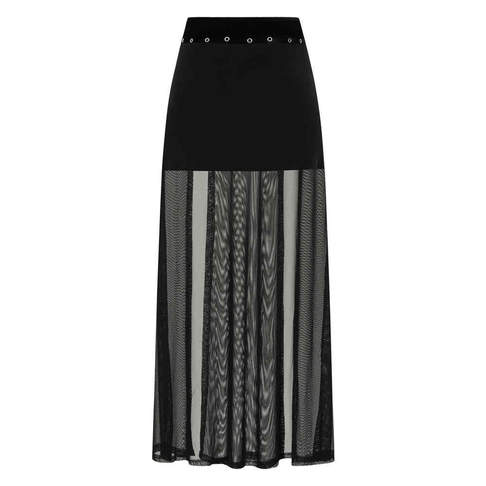 Banned - Obsidian Lange rok - Zwart